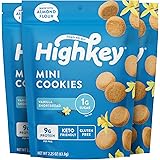HighKey Sugar Free Cookies Vanilla Shortbread - 6.75oz Keto Snack Food 3-Pack Low Carb Diabetic Snacks Gluten Free Sweets Die