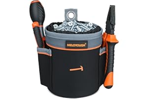 MELOTOUGH Tool Belt Pouch for Electricians and Carpenters, Nail and Screw Organizer Bag with Belt Clip, Heavy Duty Work Utili