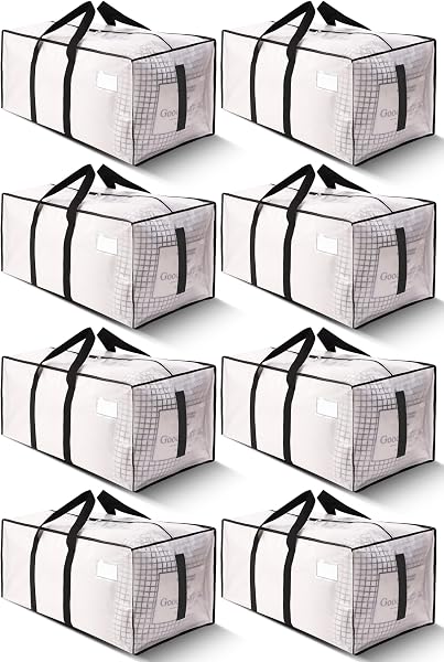 HOMESURE Supports 200lbs Heavy Duty Moving Bags - Strong Zipper & Wrap-Around Handles - Water-Resistant Storage Totes, Durabl