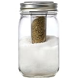 Jarware Salt and Pepper Shaker for Regular Mouth Mason Jars, Grey