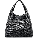 Queenoris Fashion Hobo Bags for Women Top-handle Shoulder Bag Vegan Leather Purses Soft Summer Tote Bag