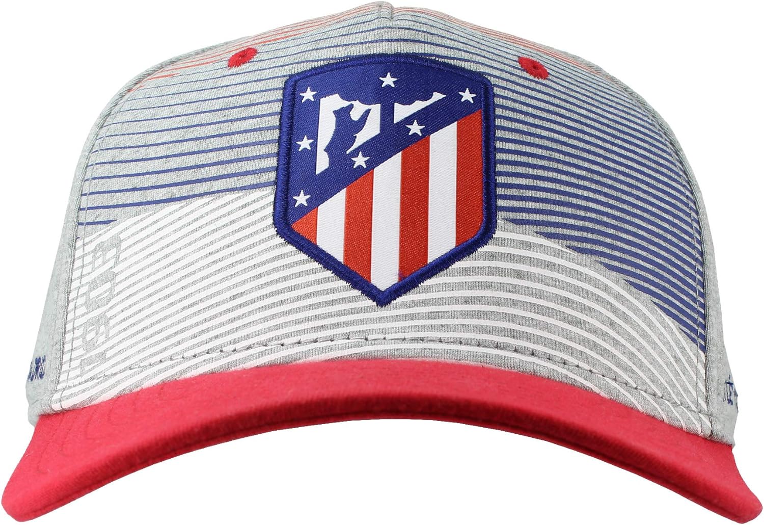 Atlético de Madrid Gorra Adulto Gris, Azul Marino y Rojo Producto Oficial - Nuevo Escudo