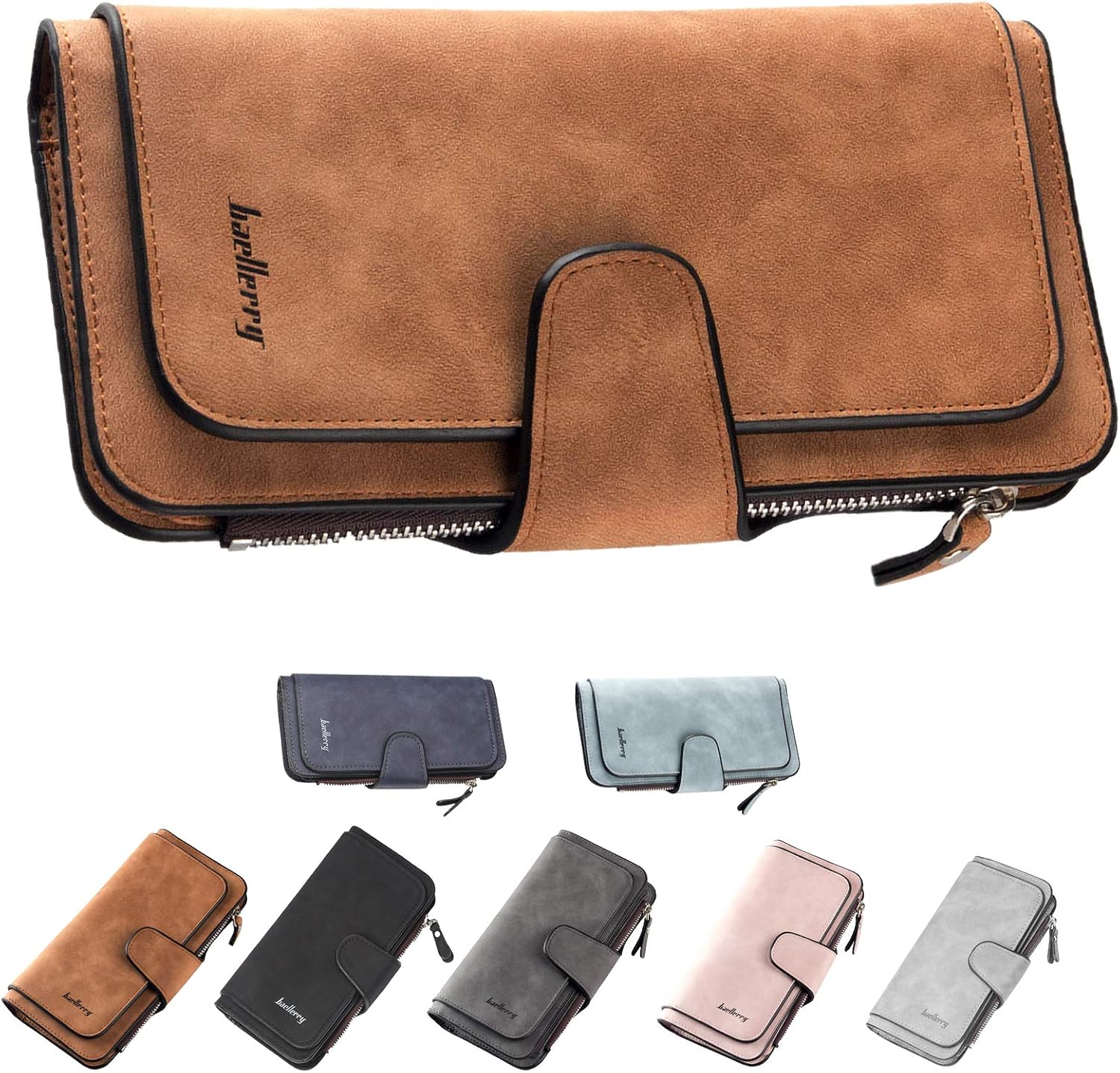 ZhengYue Ladies Purse Women's Wallet RFID Blocking-Soft Leather Purses for Women with Multiple Card Slots,Coin Pocket & Roomy Compartment Brown