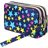 BIAOTIE Large Capacity Wristlet Wallet - Women Printed Nylon Waterproof Handbag Clutch Purse