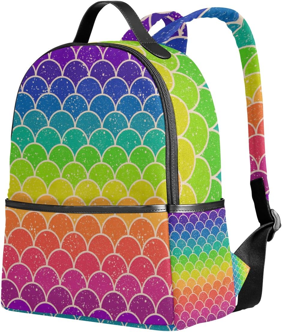 JSTEL Rainbow Backpack Rucksack School Bag for Girls Boys Casual Schoolbag Adjustable Shoulder Strap Bookbag - Image 3