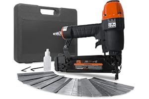 WEN 18-Gauge 3/8-Inch to 2-Inch Pneumatic Brad Nailer Kit with Case and Nails - Compatible with Any Air Compressor (61723K)