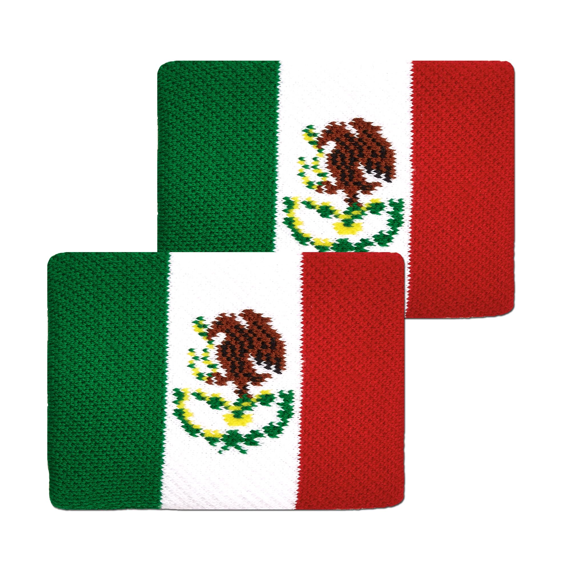 Pulseras Tourna Unique Sports Flag, muñequeras con bandera de México