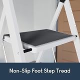Home Vida 2 Step Ladder Heavy Duty Steel Folding White 150kg Load view 6