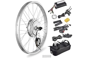 AW Electric Bicycle Front Wheel 24" E-Bike Conversion Kit 36V 750W Ebike Wheel Kit Thumb Throttle Hub Bicycle Conversion Motor Kit
