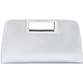 VASCHY Clutch Purse for Women,Fashion Vegan Leather Cut-Out Handle Evening Handbag Crossbody Shoulder Bag for Wedding,Party