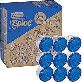 Ziploc Twist N Loc Leak-Proof Food Storage Containers, Small, 9 Count | Small Size, Twist-to-Seal Lids, Meal Prep Ready, Freezer, Microwave and Dishwasher Safe, BPA-Free, 9 Count