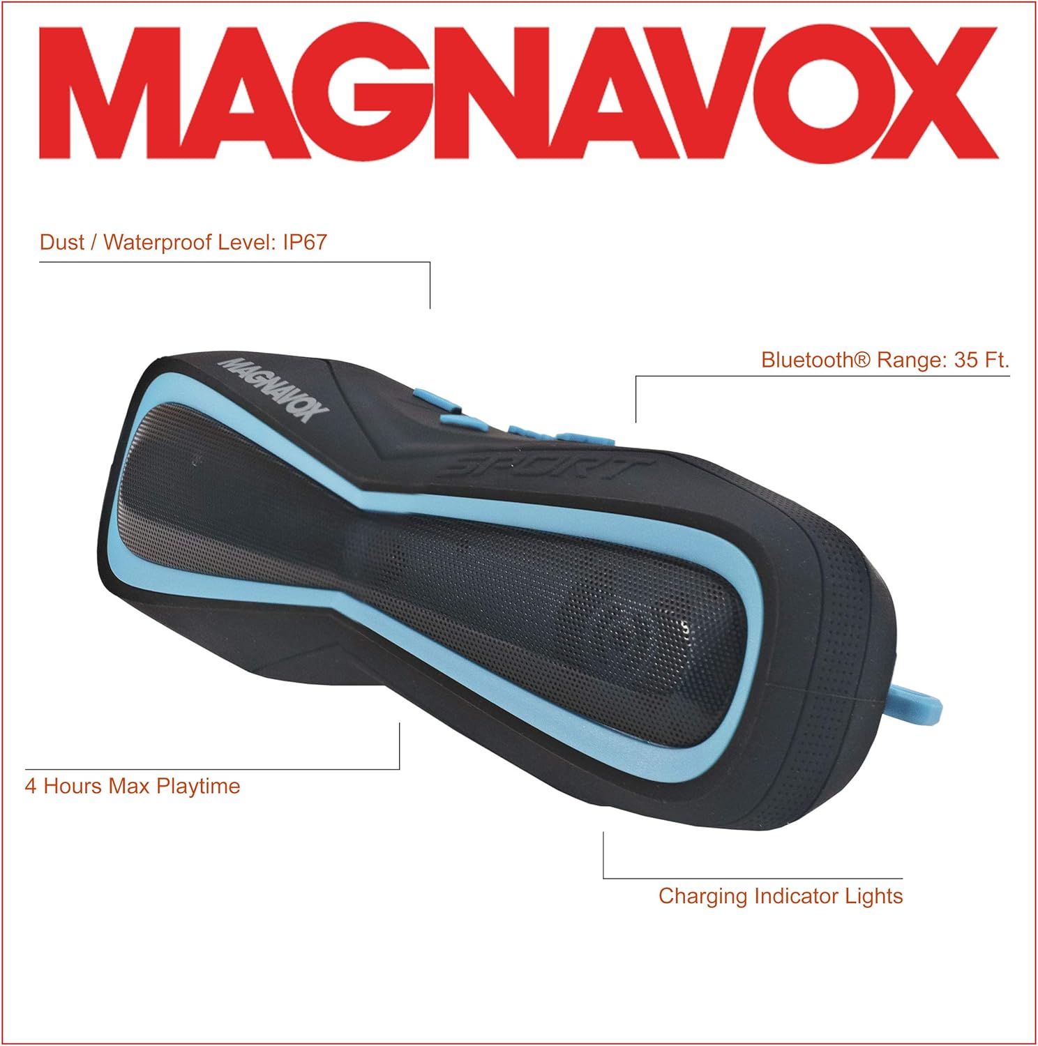 magnavox outdoor waterproof speaker