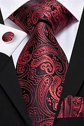 Hi-Tie 3 Pcs Gift Box Mens Tie Set Necktie with