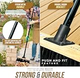 Newman and Cole 10 Wave Stiff PVC Broom with Metal Handle Heavy Duty view 5