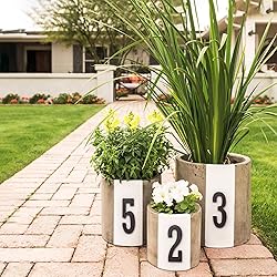 HASWARE 4 Inch Self Adhesive House Number, Modern