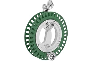 emma kites Green 10.6in Large Kite Reel with Ball Bearing Smooth Rotation Omnibearing Line-Guide Ratchet Lock Professional for Adult Large Kite Flying