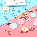 SANNIX 60pcs Keyrings Key Chain Clips Hooks for Crafts & DIY Projects view 5