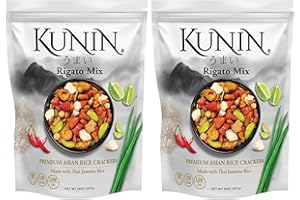 GENERIC (Pack of 2) KUNIN Rigato mix, Premium Asian Cracker Made With Thai Jasmine Rice, 20 oz - Low Sugar, Low Fat, No Cholesterol