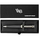Wordsworth and Black Luxury Ballpoint Pen Set - Black Lacquer 24K Gold Finish, Refillable Fine Point, Elegant Gift for Men & Women, Includes Ink Refill, Nice Pens for Work