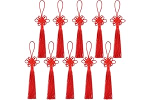 HAPEPER Hepeper 30 Pack Red Chinese Tassel Chinese Knot Tassels for Chinese Spring Festival New Year Home Decorations