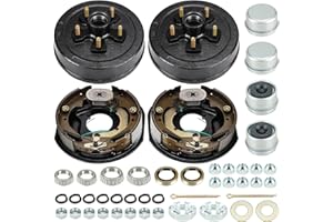 Youxmoto 5 on 5 Trailer Brake Drum Kit, 10" X 2-1/4", for 3,500 lbs. Axle, for Dexter RVs Electric Brakes Drums Assembly
