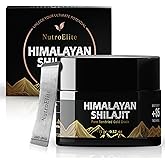 NutroElite Pure Gold-Grade Sundried Himalayan Shilajit Resin - 100% Natural, Authentic & Organic - Energy, Vitality & Wellness Supplement - Lab Tested for Safety