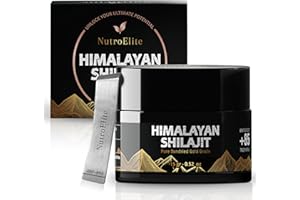 NutroElite Pure Gold-grade Sundried Himalayan Shilajit Resin - 100% Natural, Authentic & Organic - Energy, Vitality & Wellnes