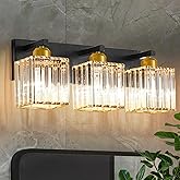 Bathroom Vanity Light Fixtures Over Mirror - Makeup Lighting Black Gold - for Modern Wall, Bath, Desk, Farmhouse, Hallway 3 C