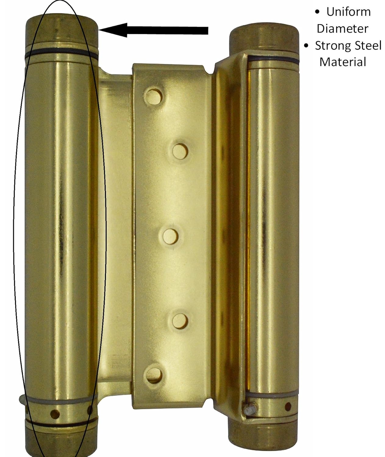 6" Double Action Spring Hinge Polished Brass for Saloon Doors Cafe Doors Swinging Doors