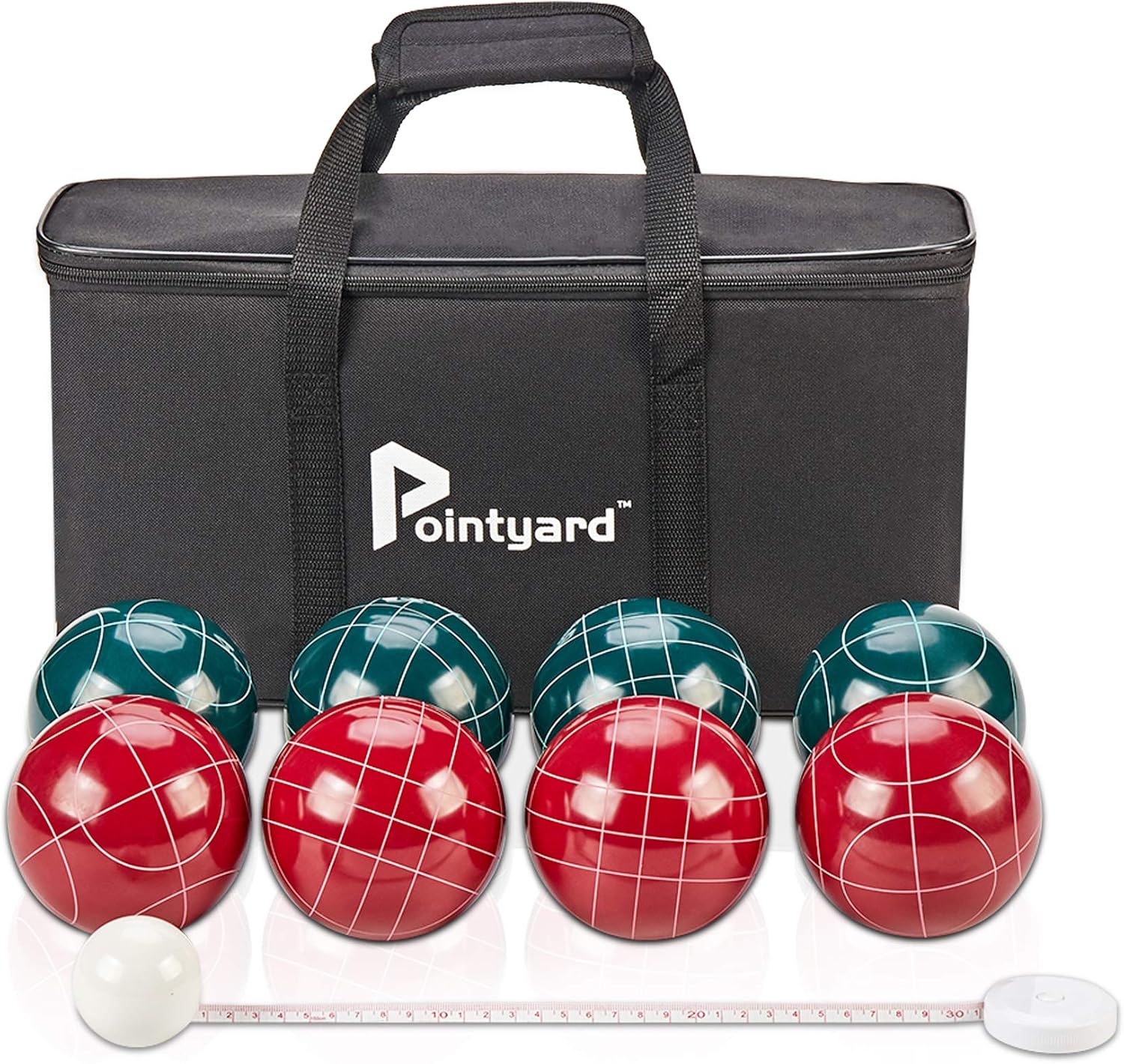 Pointyard Bocce Ball Set, Regulation 100mm Bocci Ball Sets