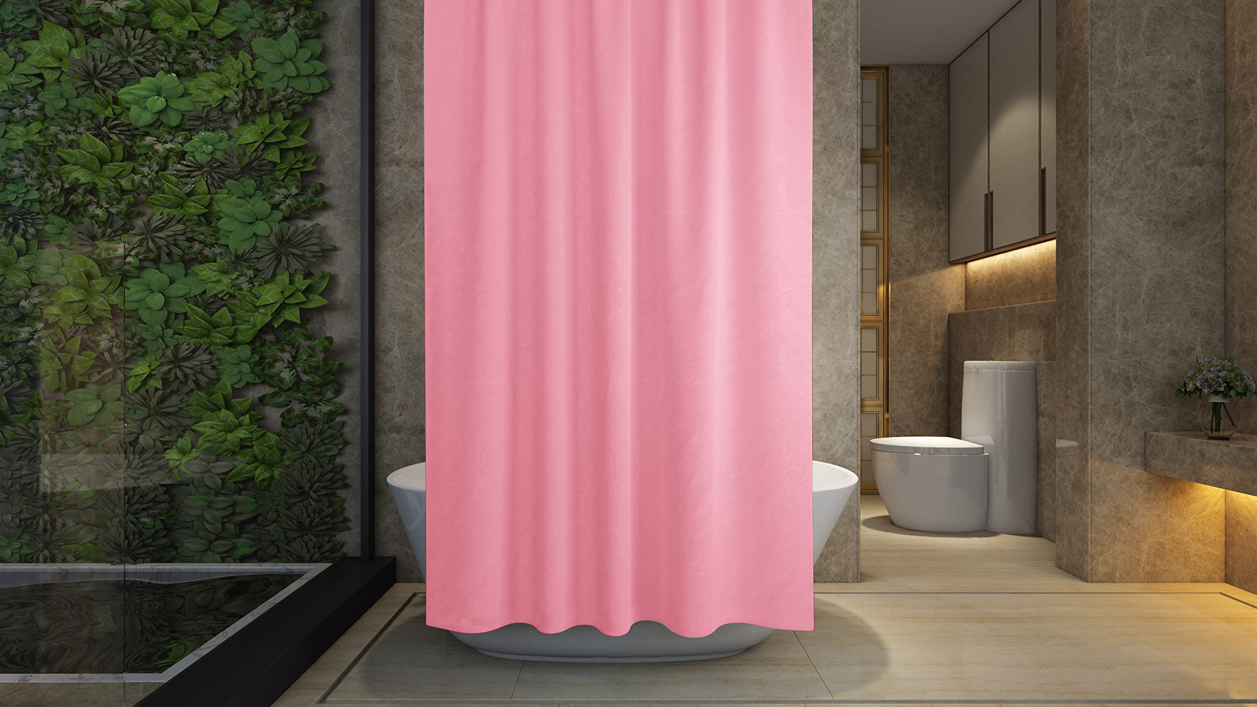 PEVA Shower Curtain - Water Repellent, Mildew Resistant, 180x180cm, 71x71inch, Rail Hooks, Ultra-Thin, Feather Light, Wet Rooms, Shower, Bath, Plain Solid Vibrant Colours, Style, Décor and Designer