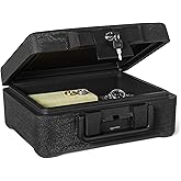 �鶹�� Basics Fire Chest with Mechanical Key, 0.22 cu. ft, Black