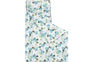 david's kids Toddler Nap Mat Set with Removable Pillow, Ultra Soft Slumber Bags for Boys Girls，Perfect for Preschool, Daycare, Kids Sleeping Bags with Rollup Design, 50"x20", Leaf