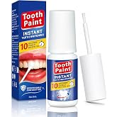 Teeth Whitening Paint, Tooth Paint White for Yellow Teeth &amp; Stains | Teeth Whitening Gently Covers Stains Without Damaging Enamel, Creates a Dazzling White Smile in 1 Minutes, Suits Any Occasion