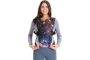 Beco Gemini Baby Carrier from Newborn to Toddler - Certified Ergonomic Newborn Baby Carrier for Infants and Children of 7-35 lbs - M Shape, Adjustable Seat, 100% Cotton (Carina Nebula)