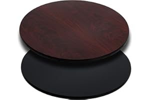 Flash Furniture Glenbrook 36'' Round Table Top with Black or Mahogany Reversible Laminate Top