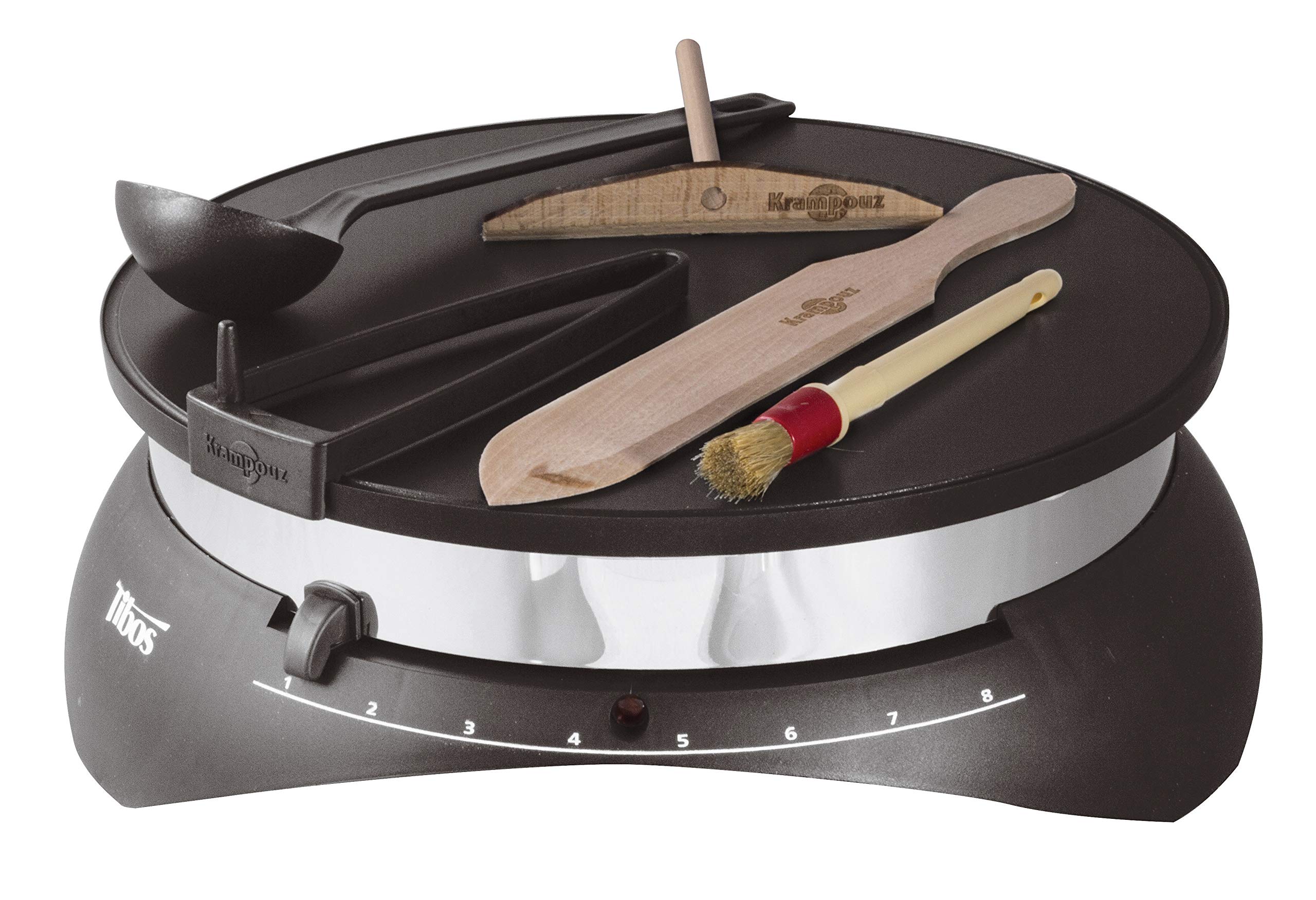 Tibos CEBPB2 13.75Inch Round Electric Single Crepe Maker, 110Volts
