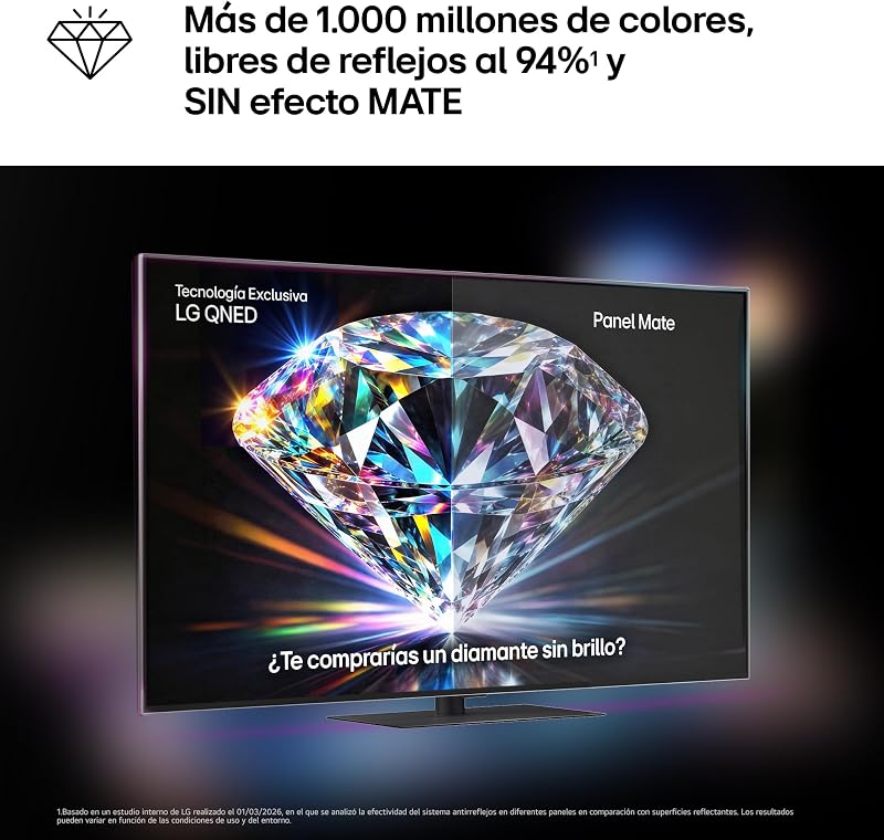 75QNED80B6A - TV de 75", 4K QNED EVO MiniLED, Smart TV, 94% sem reflexo, WebOS 26, processador α7 AI Gen9, 4K Super Upscaling, HDR10 e Dolby Digital Plus, Alexa/Google Assistant, preto