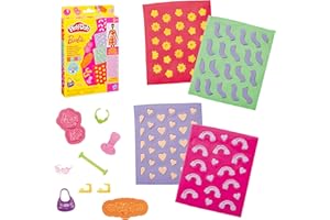 Play-Doh Barbie Flowers and Florals Accessory Pack, 4 Refill Pattern Sheets of Modeling Compound, 8 Fashion Accessories, Kids Arts and Crafts, Kids, 5+