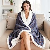 Electric Heated Blanket Full Size 72"x84", Ultra-Soft Plush with Overheat Protection, 9 Adjustable Heat Settings & 10-Hour Auto-Off Timer, Fast Heating for Winter Comfort, Blue Yellow Leopard Print