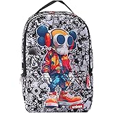 UNIKER Graffiti Backpack for School, 20L Casual Daypack, Designer Laptop Backpack for 15.6 Inch Laptop