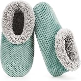 The Metluks Soft Fuzzy Slippers for Women Indoor, Warm Furry House Sock Shoes Fluffy Lined, Bedroom Booties Non-Slip Gripper Soles, Winter Cozy Christmas Gifts