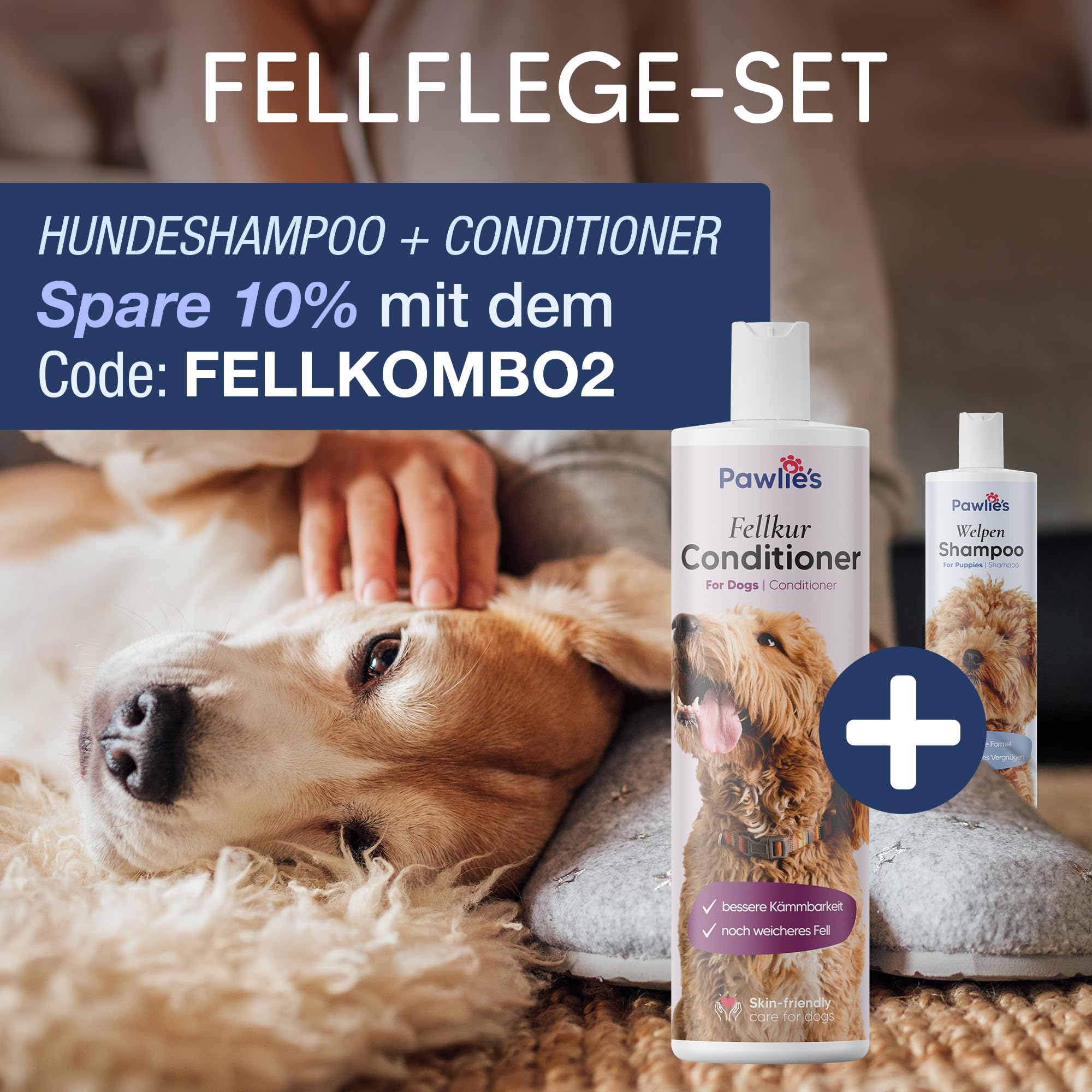 Pawlie's (NEU) Welpenshampoo Sensitiv - Tränenfreie Formel | Sicheres & natürliches Hundeshampoo für Welpen und empfindliche Hunde Aller Rassen | Parfümfreie, pH-neutrale (pH 7) Haut- & Fellpflege 2