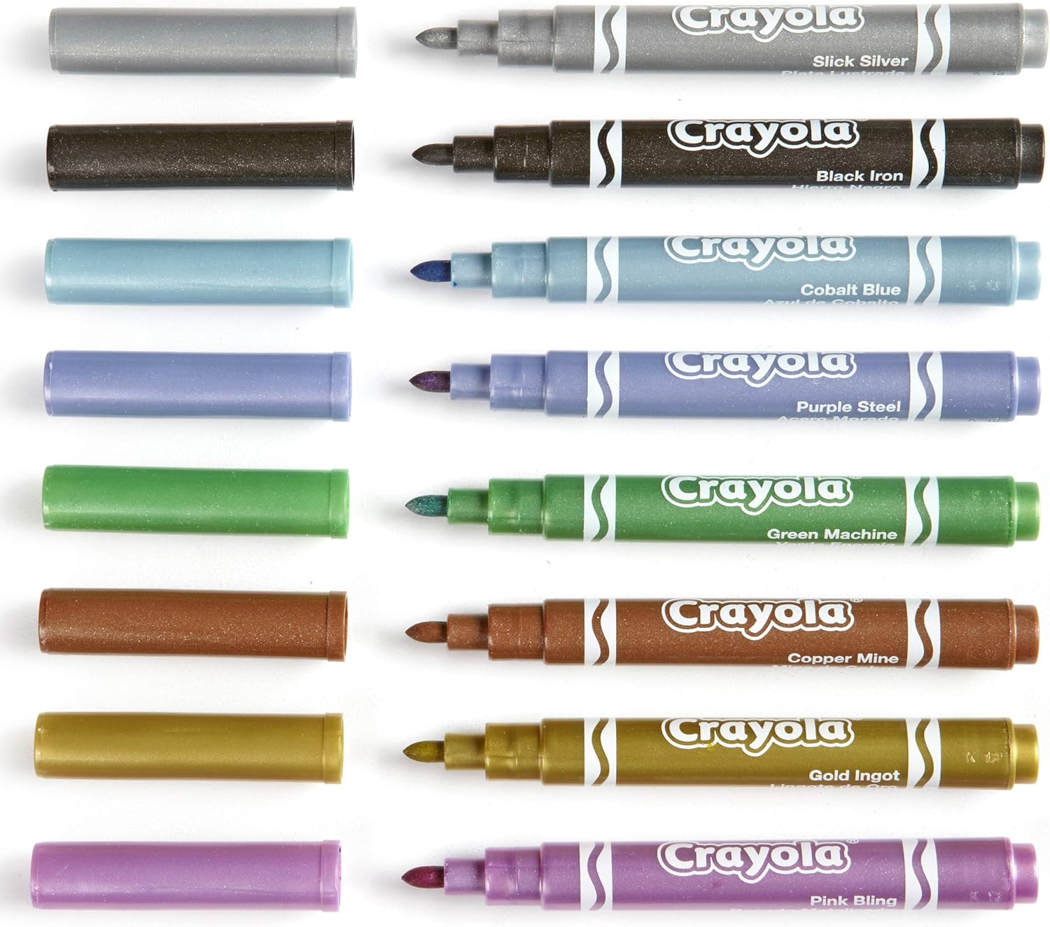 Crayola Metallic Markers, 8 Count: Toys & Games