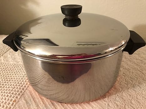 Amazon Com Vtg Revere Ware Ss Copper Bottom 4 1 2qt Stockpot Kitchen Dining