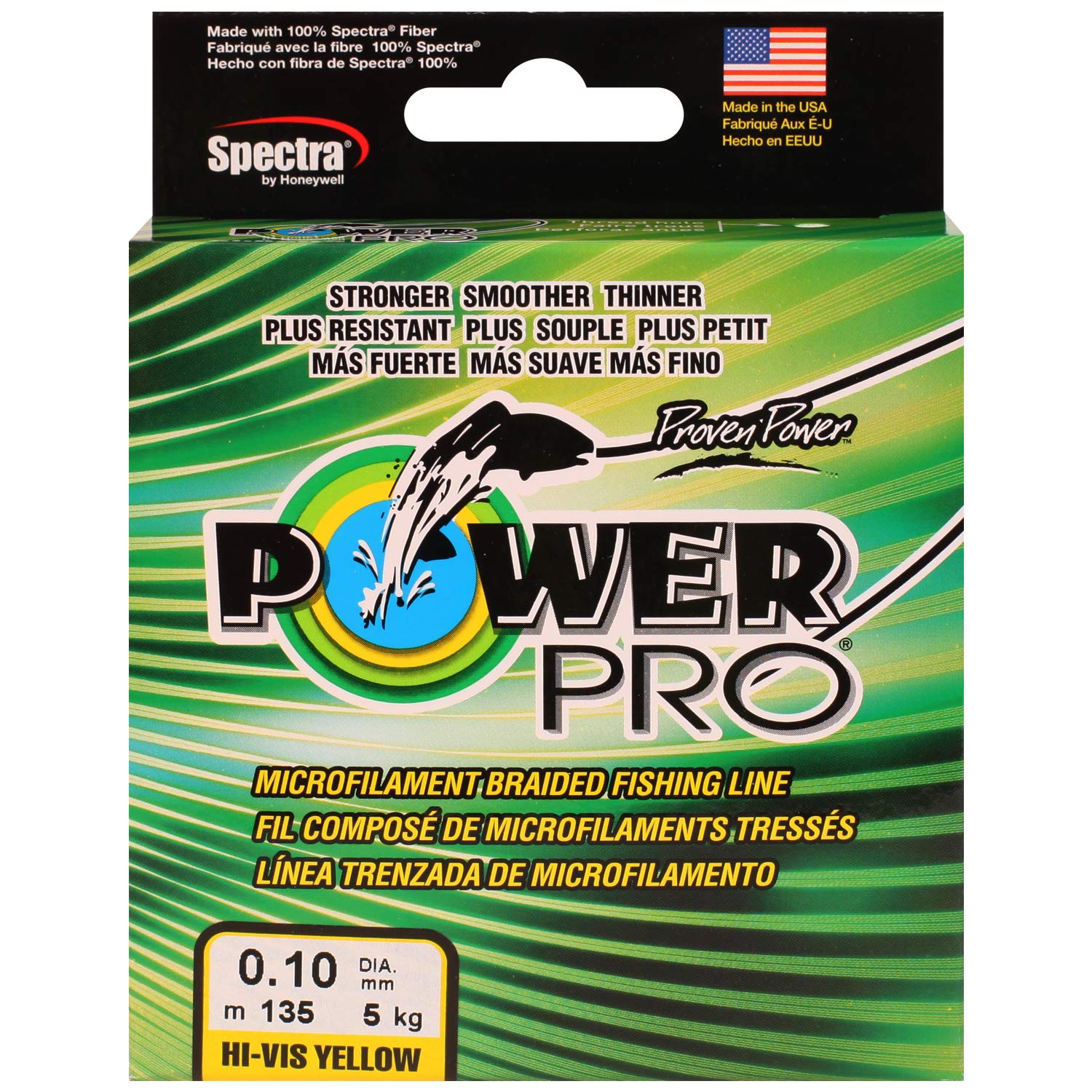 Power Pro Classic 135 meter, 0,23 millimeter, 15kilogram, Yellow, Braided Fishing Line, PPBI13523Y