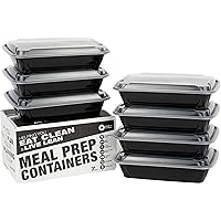 Meal Prep Containers - Food Storage Prep Containers Certified BPA-free - Portion Control, Reusable, Washable, Microwavable Pl