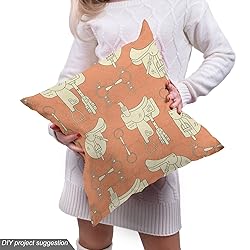 Ambesonne Horse Fabric by The Yard, Demonstration