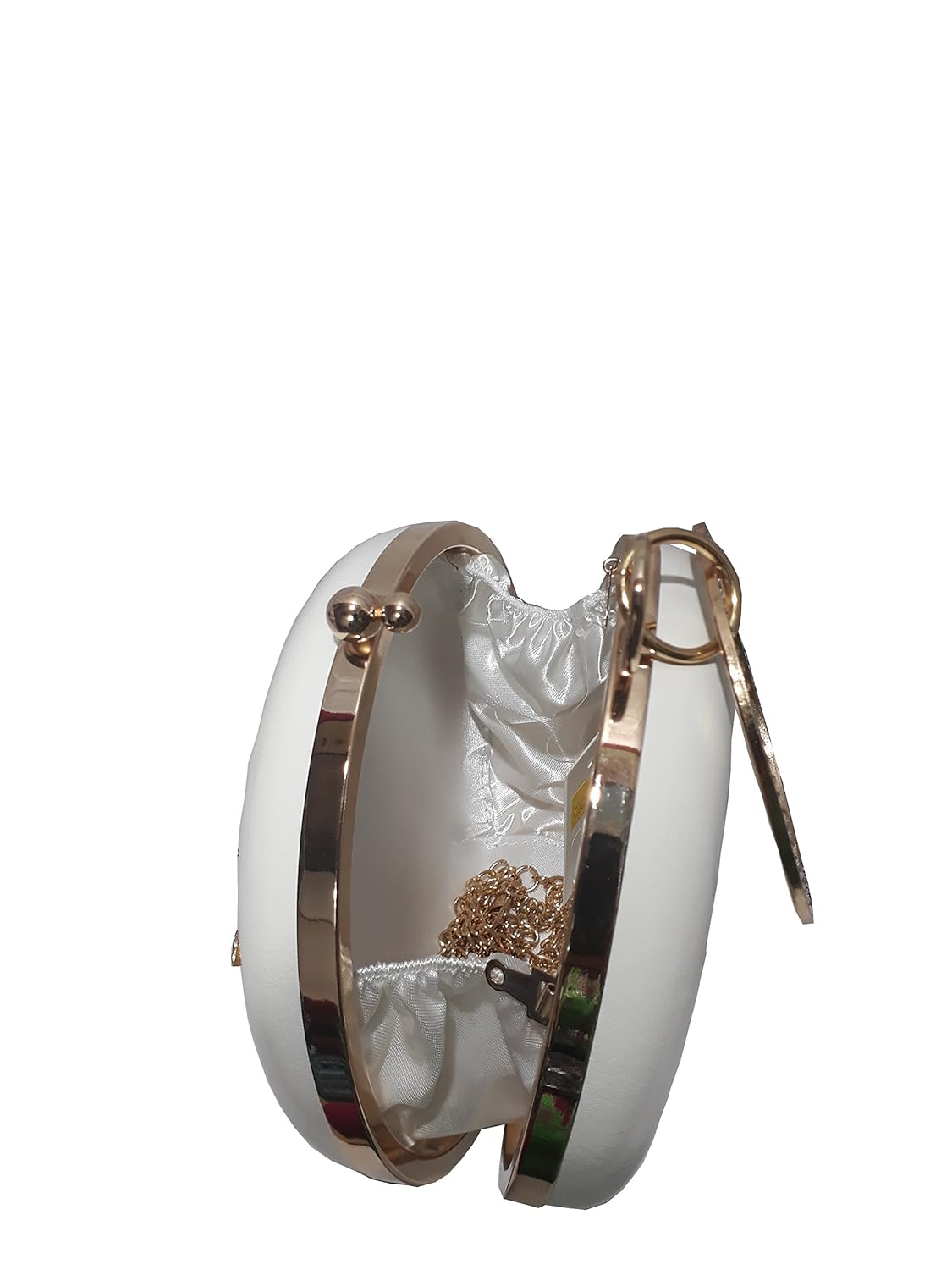 manansh women's pu flower clutch (white, mns/lp/54)