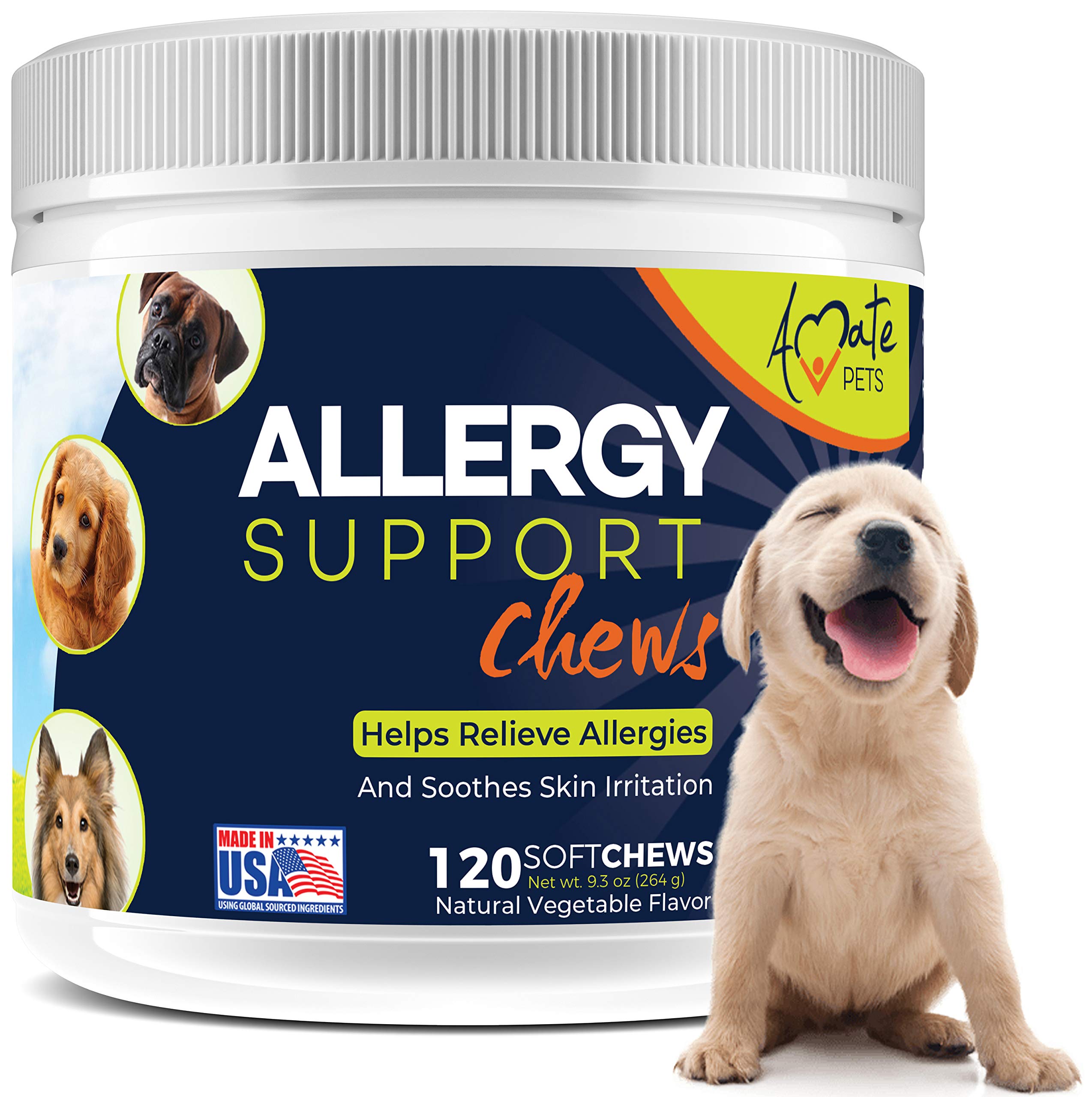 Allergy Relief Immune Supplement for Dogs Soft Chews Dog itching Skin